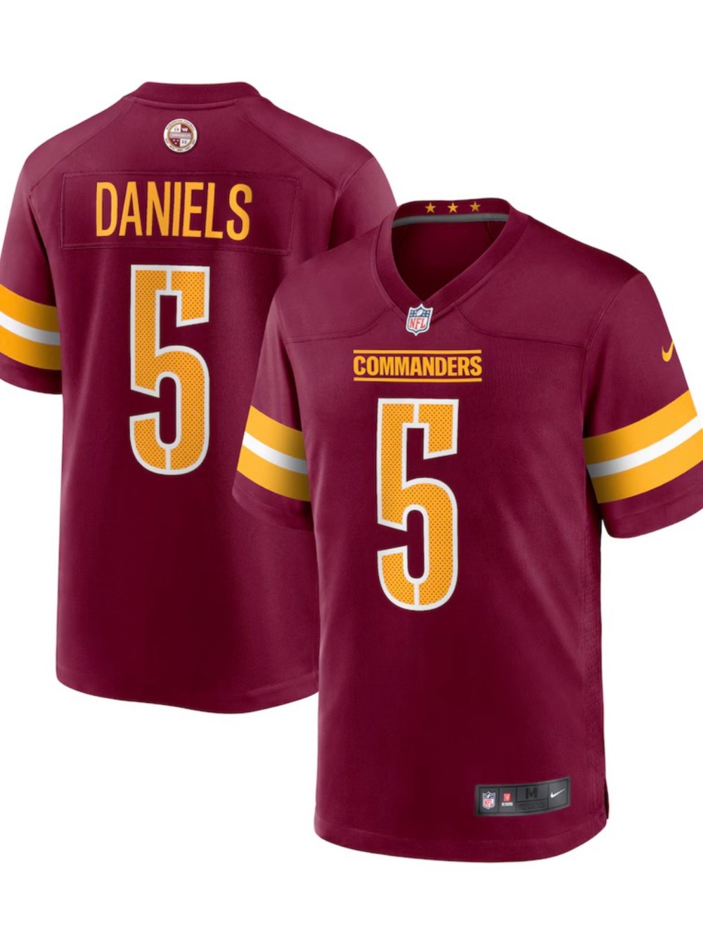 NWT S,M,L, or XL Men's Washington Commanders Jayden Daniels Nike Burgundy Jersey